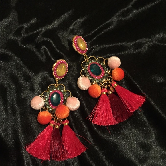 Pakistani Indian mayun haldi sangeet earrings - Picture 6 of 6